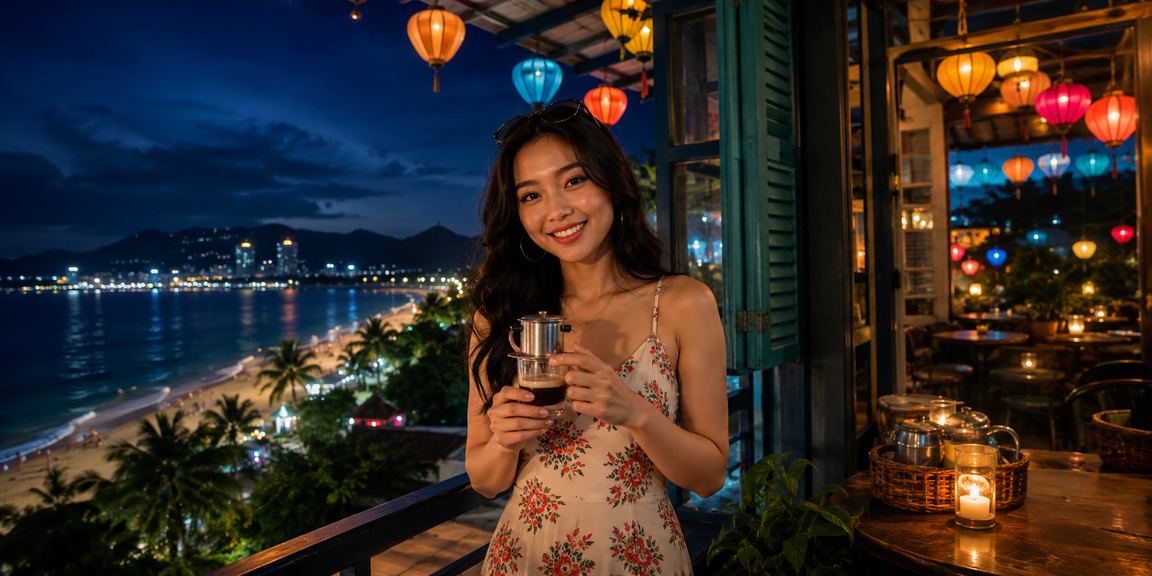 Người dùng xem thể thao và tra cứu điều khoản cá cược tại quán cà phê Nha Trang
